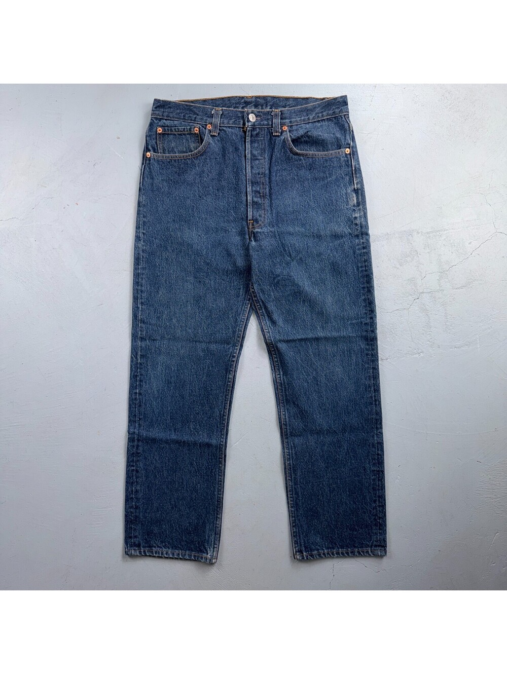 Levis 501 Vintage 80s USA XX Straight Leg Jeans Blue Dark Wash 34x30 Act 32x27